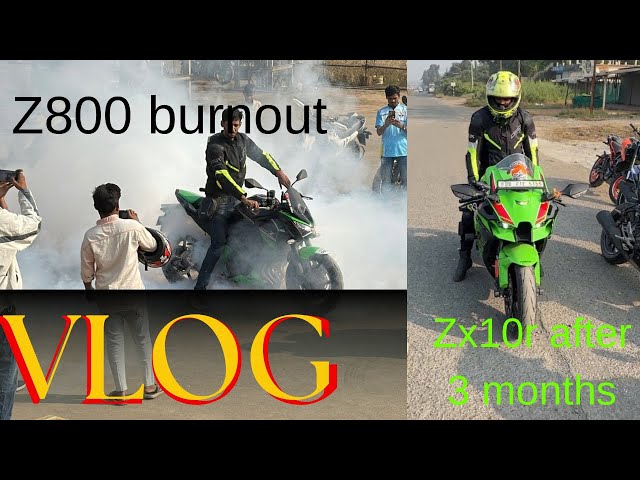 Z800 burn 🔥 || Zx10r back || #zx10r #vlog #sunday