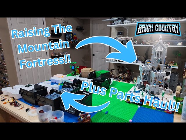 Raising The LEGO BrickLink Mountain Fortress! Plus Parts Haul!