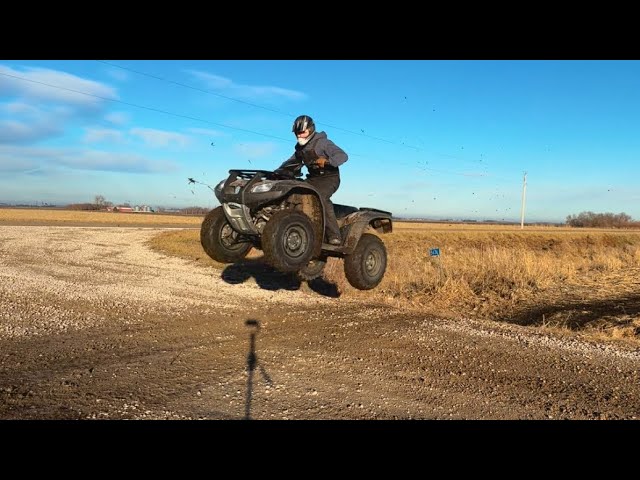 Honda rincon ramping a ditch