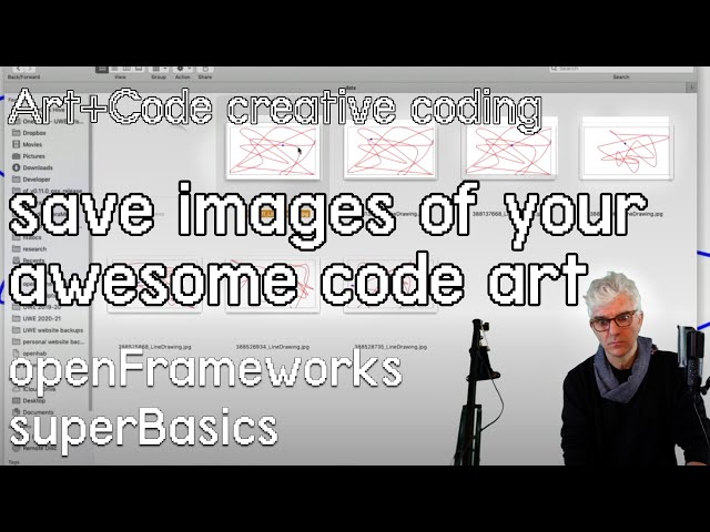 Save images of your code art (and use SWITCH statements) - tutorial: openFrameworks superBasics e09