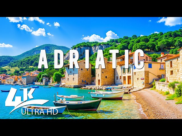 FLYING OVER ADRIATIC 4K - Relaxing Music With Beautiful Natural Landscape - 4K Video Ultra HD