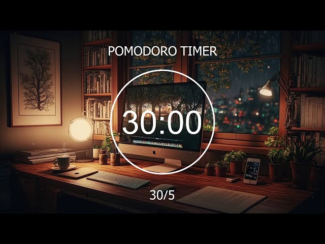 30/5 Pomodoro Timer 📚 Lofi Hip Hop | Study Music ~ beats to study / relax to 📚 Focus Station