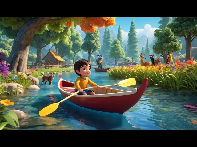 Row, Row, Row Your Boat | Classic Nursery Rhyme for Kids | Sing-Along Song