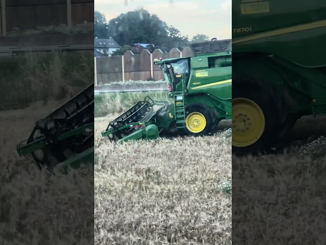 Harvesting Wheat with a Giant Harvester | Life in German Agriculture