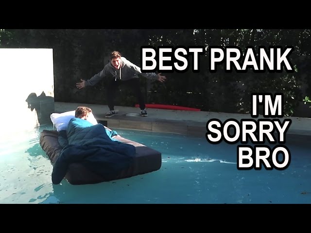 WAKING UP IN A POOL !! (PRANK)