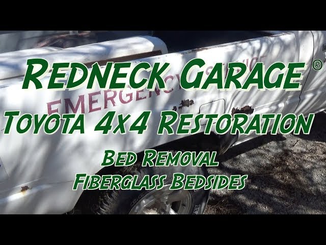 88 Toyota 4x4 Pickup Restoration - Bed Removal - Fiberglass Info