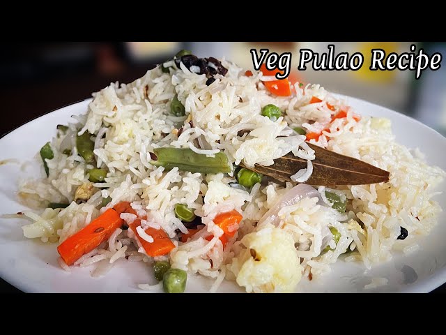 Veg pulao recipe | pulao recipe without cooker | veg pulav | वेज पुलाव | veg pulao without cooker