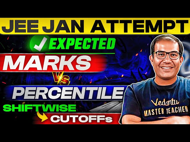 JEE 2025 January Attempt | ALL Shifts | EXPECTED Mark Vs Percentile | CUTOFFS | Vinay Shur Sir