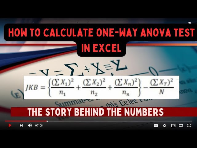 How To Perform A One-Way Anova Test In Excel for Fishing Industries. The story behind the numbers