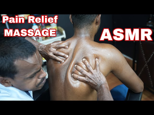 Body Pain Relief Deep Tissue Massage With ASMR Vibes | Strong Wrist Barber Back Massage ASMR