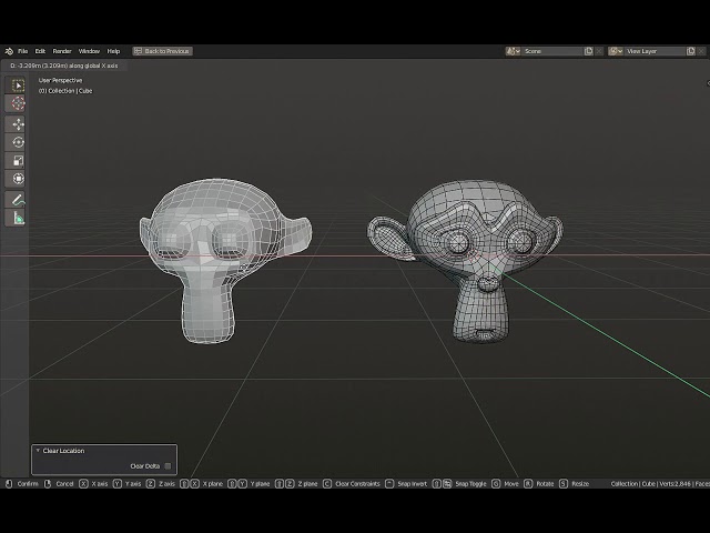 Topology transfer in blender, Prototype 01.