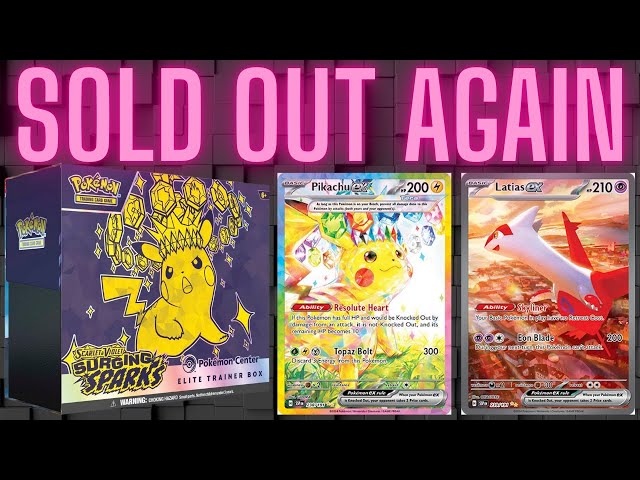 Surging Sparks Pokemon Center ETBs Sell Out Again!