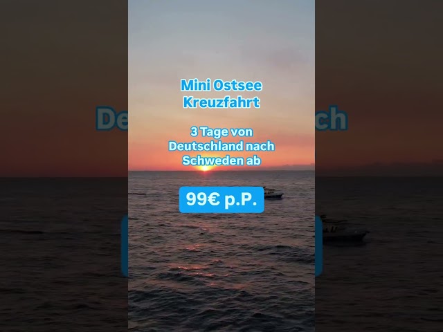 Reisedeal: Mini Ostsee Kreuzfahrt ab 99€ p.P.