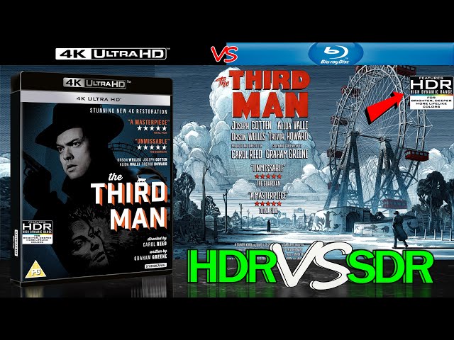 The Third Man 1949 HDR ANALYSIS 4K UHD BD vs 1080p BD SDR 100nits #TRUE_DIFFERENCE #WATCH_IN_HDR