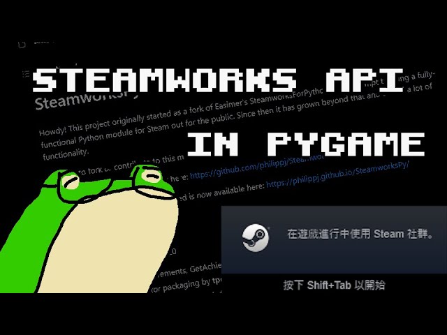 I got Steamworks API to work in a Pygame game - Project Froggo Devlog