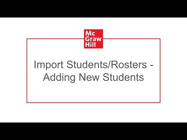 Import Students/Rosters - Adding New Students