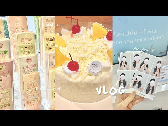 vlog 🍥 daily captures, birthdays, post-exam things, going out, eating well