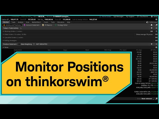 Monitor Positions with the Position Statement on thinkorswim®