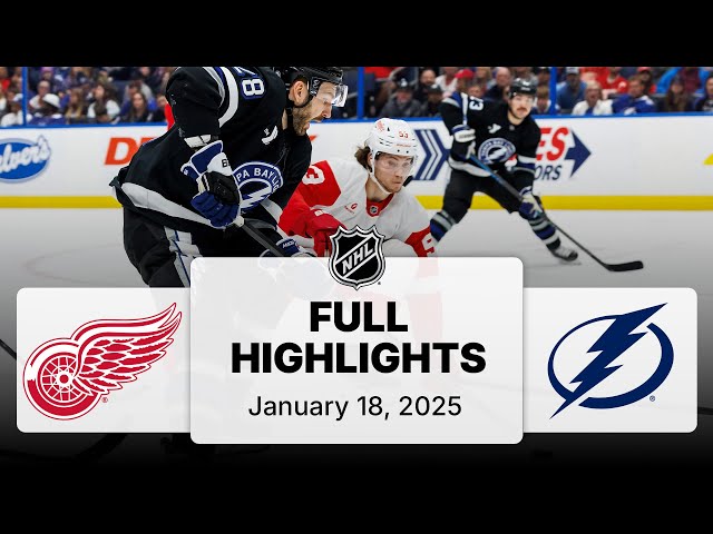 NHL Highlights | Red Wings vs. Lightning - January 18, 2025