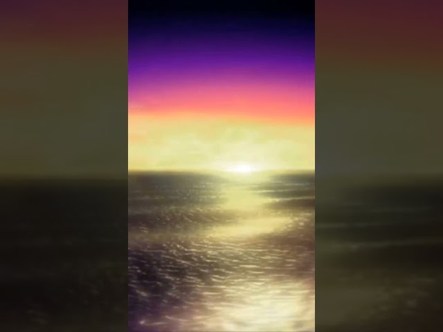 Ocean white noise  Sunset over ocean  Soothing ocean wave sound for sleep