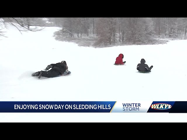 Families fly down Louisville's most popular sledding hills