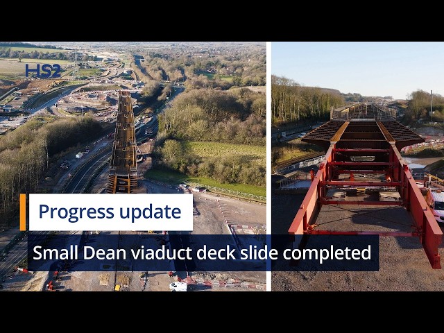 HS2 completes 4,500 tonne Small Dean viaduct deck slide