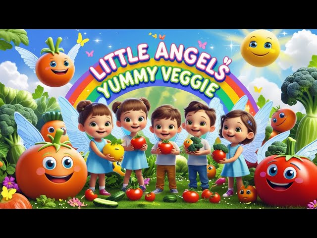 Little Angels Yummy Veggie Time | Fun & Healthy Nursery Rhymes Song for Kids | Learn with TaleTwists