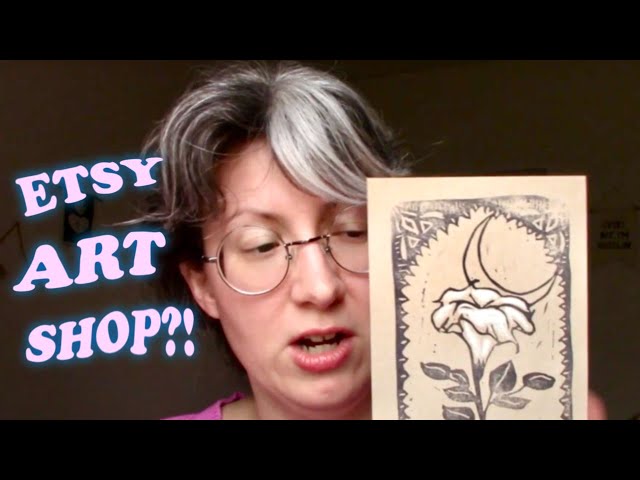 going through my portfolio & opening my etsy art shop! 🎨 art studio vlog