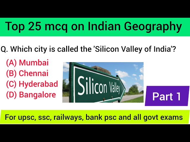 Top 25 mcq on Indian Geography | part 1 | India Geography gk | Indian Geography mcq