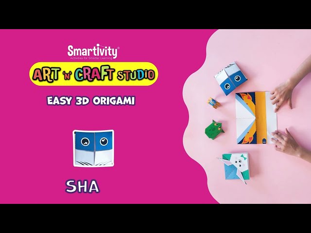 Art 'n' Craft Studio | Activity 6: Easy 3D Origami (Shark) | How to Make