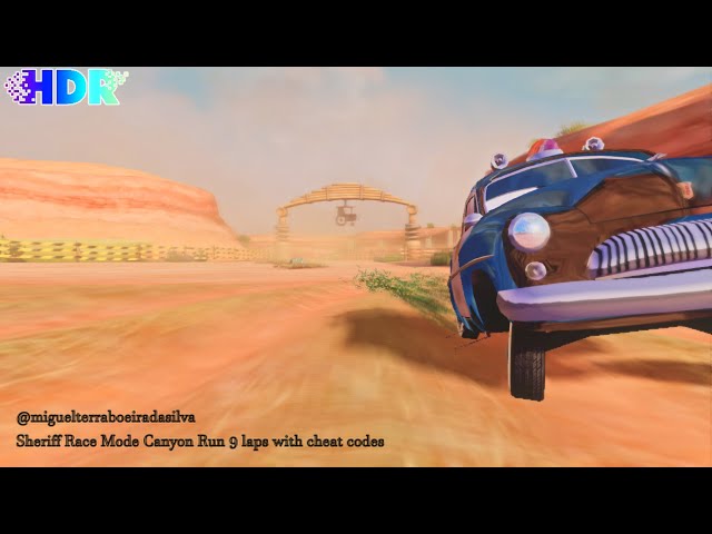 [HDR] Cars 2 The Video Game | Sheriff - Race Mode (CC) | Canyon Run 9 Laps