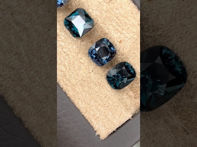 6 Sri Lankan spinel.  Some color changers and some not.