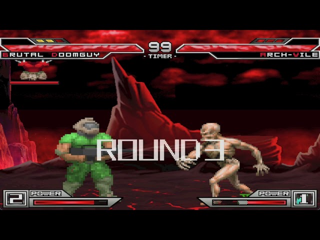 mugen 1.1b1 kof woj red edition john-7 brutal doomguy 1p vs arch-vile 1p