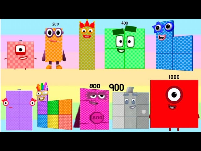 COUNTING NUMBERBLOCKS BY TENS AND HUNDREDS | LEARN TO COUNT GIANT NUMBERS | hello george