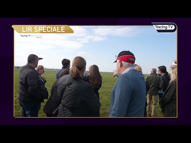 Lir Speciale: The Racing TV syndicate members enjoy a visit to Stuart Williams' Newmarket yard