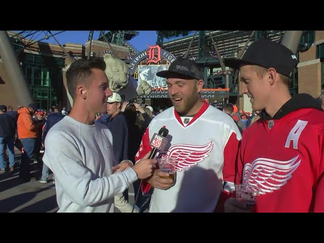 Fans getting ready for first pitch at Game 4 of ALDS