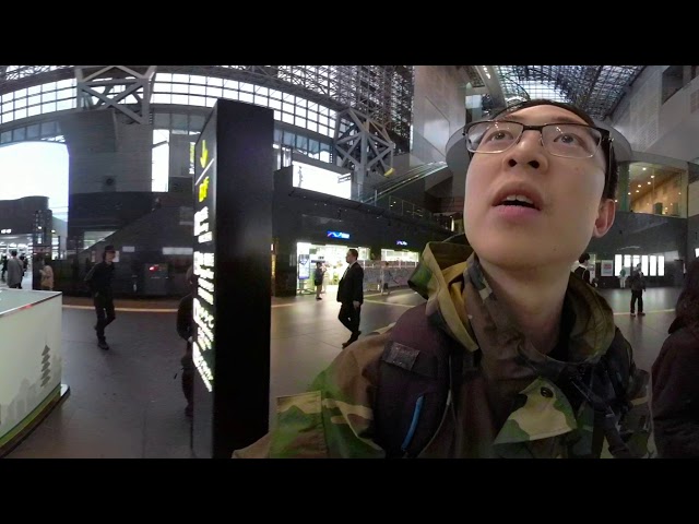 GOPRO FUSION: Street Photography 360 POV VIRTUAL REALITY: Shooting inside Kyoto Station