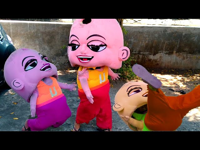 Badut Mampang Upin Lucu Jungkir Balik -!! Kepalanya Di Geleng-geleng -!!Lagu Allahul Kahfi