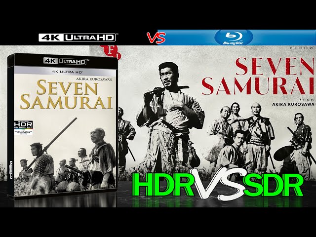 Seven Samurai 1954 HDR ANALYSIS 4K Blu Ray vs 4K and 1080p BD SDR 100nits #TRUE_DIFFERENCE