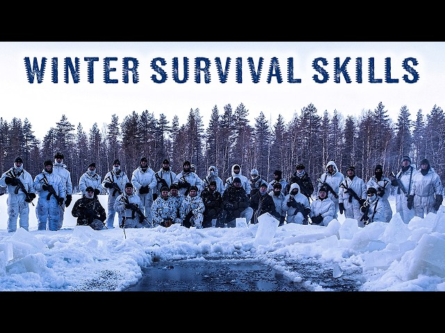 Finnish 🇫🇮 soldiers train NATO Allies in winter survival skills