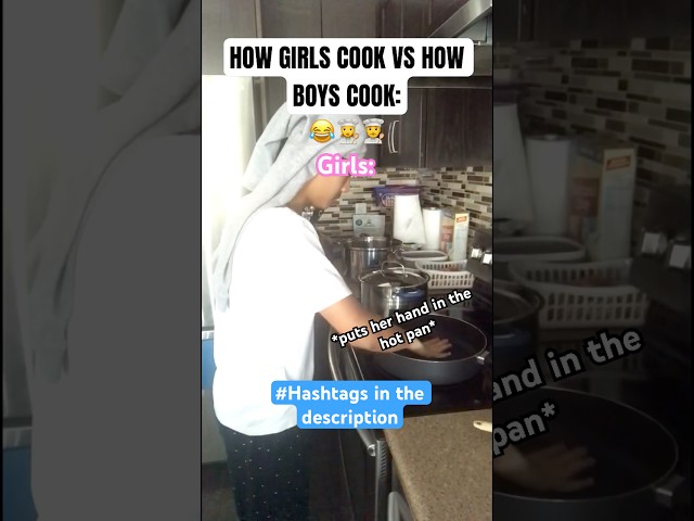 How girls cook vs How boys cook 😂👩‍🍳👨‍🍳 #shorts #viral