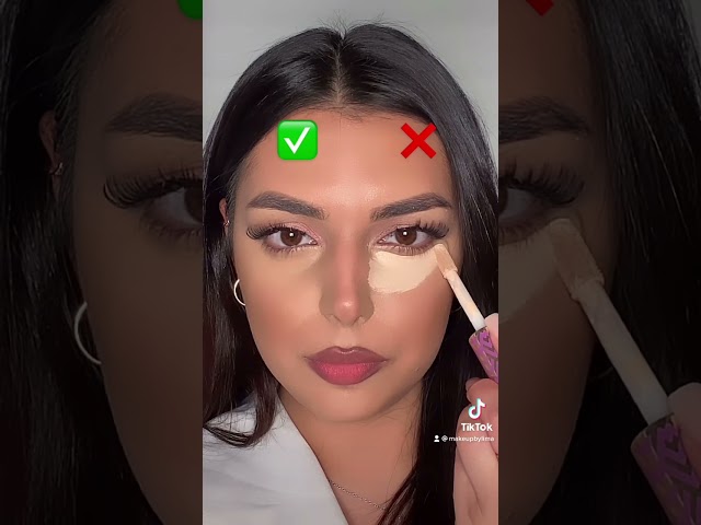 How to apply concealer properly ✅ ❌ #concealer #concealerhacks #makeuphacks #makeuptutorial #makeup