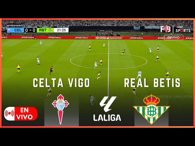 CELTA VIGO VS REAL BETIS   EN VIVO  | LALIGA 2025 | SIMULACIÓN  Y PUNTUACIÓN EN VIVO  #laliga