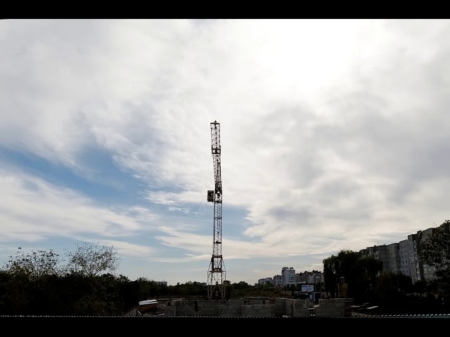 Timelapse dji osmo action. Робота на баштовому крані.