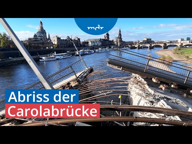 Webcam: Abriss der Carolabrücke in Dresden | MDR+