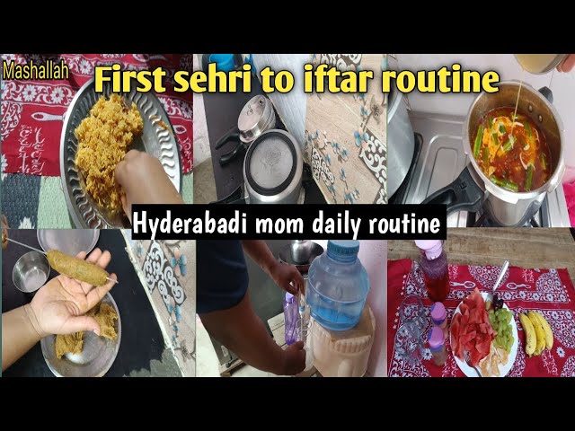 Hyderabadi mom Ramzan routine vlog 🙂 first day Ramzan 👍#food #recipe #vlog