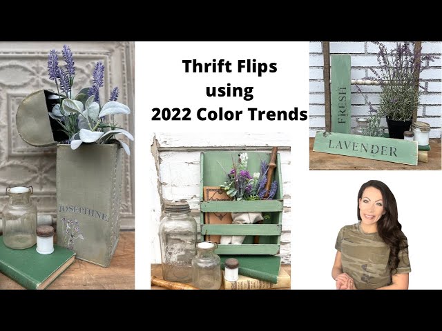 Thrift Flips for Profit | 2022 Pantone Color Trends | 2022 DIY Home Decor | French Country Flips