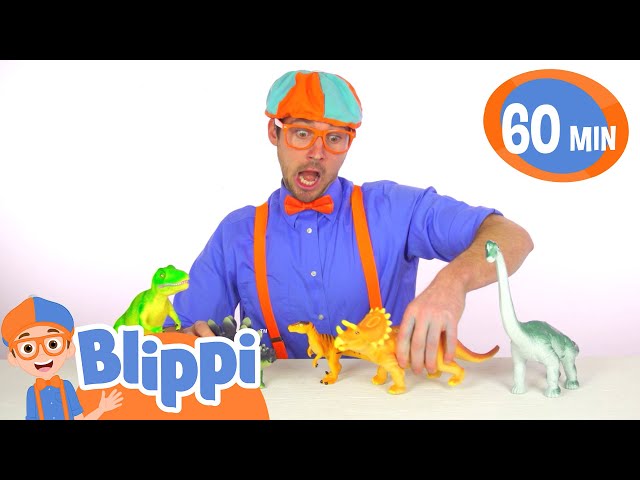 Blippi LEARNS Dinosaur Names | Blippi & Meekah Challenges and Games for Kids