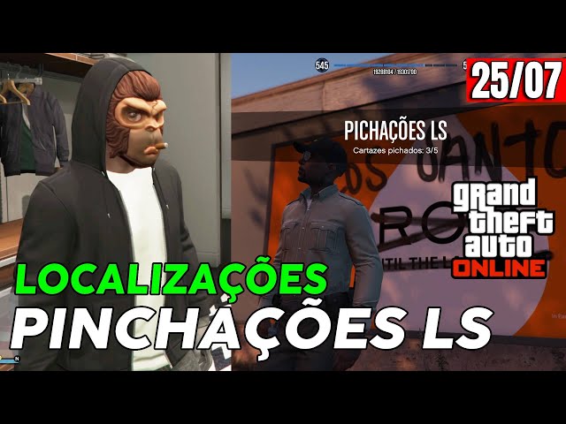 TRAJE GRAFITEIRO, LOCALIZAÇÃO DOS CARTAZES PARA PINCHAR NO GTA ONLINE - PINCHAÇÕES LS