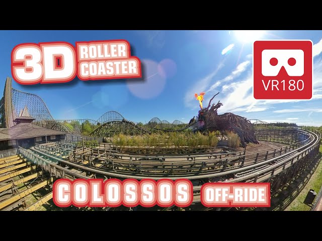 3D VR Roller Coaster | Colossos Kampf der Giganten | VR180 Heide Park Resort - offride POV Oculus